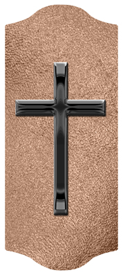DARAY-C-510-BK-SH-BZ Black Single Cross Shimmer Bronze